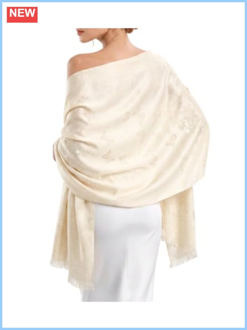 Satin Pashmina Shawl Evening Wrap Wedding Bridal Party